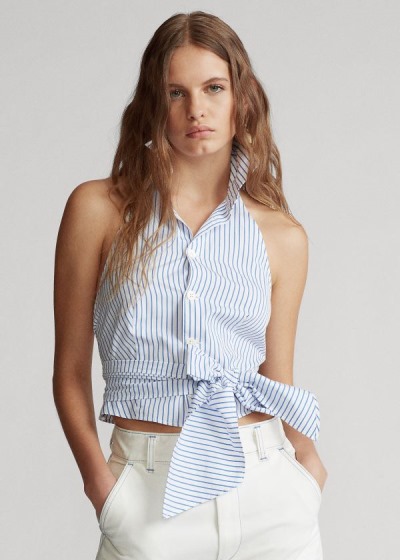 Top Polo Ralph Lauren Striped Algodão Halter Mulher 89417-HRWA